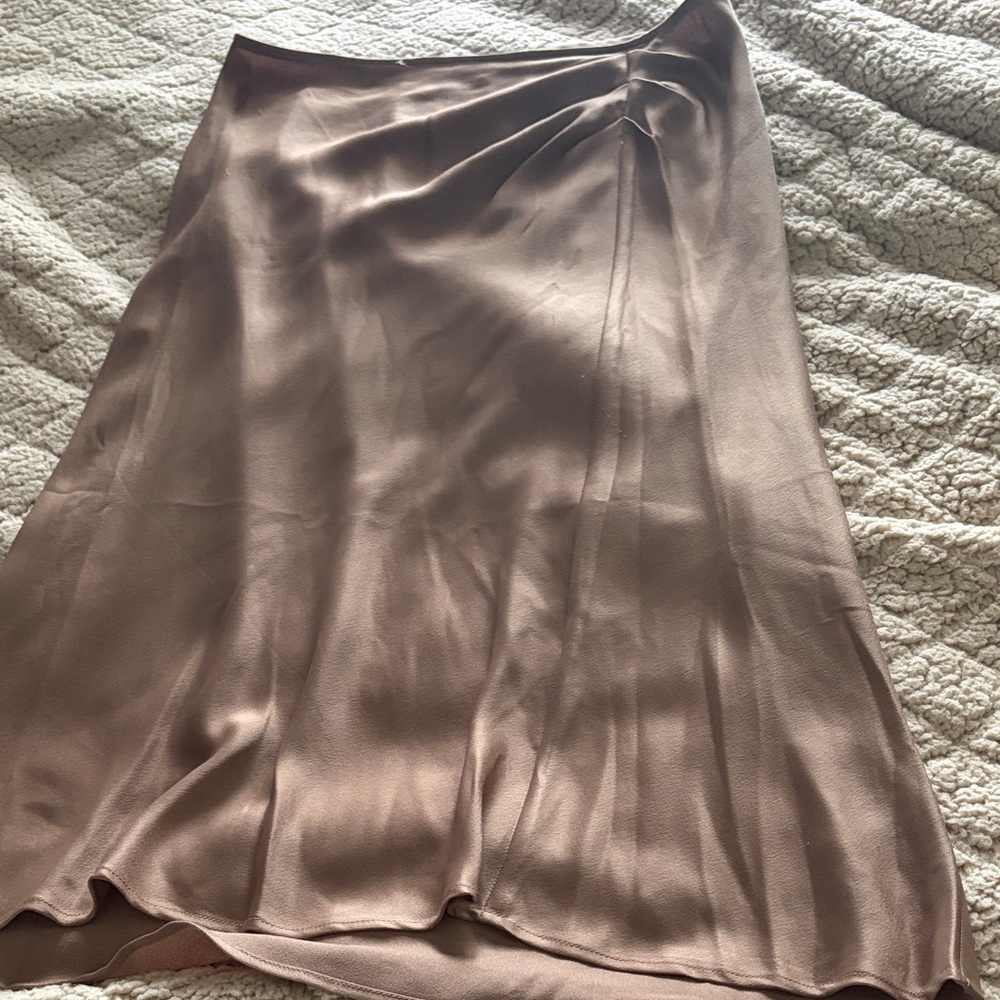 Chic A-Line Tan Skirt